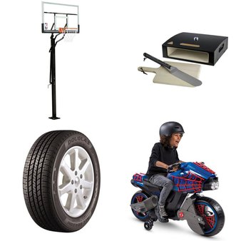 Pallet – 11 Pcs – Outdoor Sports, Vehicles, Tires, Hardware – Customer Returns – NBA, Huffy, Douglas, Daye