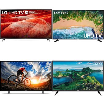 4 Pcs – LED/LCD TVs – Refurbished (GRADE C) – Samsung, Philips, VIZIO, LG