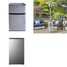 Pallet - 7 Pcs - Bar Refrigerators & Water Coolers, Heaters - Customer Returns - Galanz, HISENSE, Mainstays