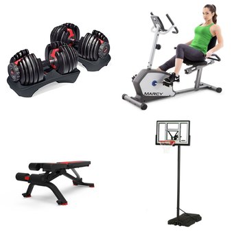 Pallet – 9 Pcs – Exercise & Fitness, Outdoor Sports – Customer Returns – Bowflex, EastPoint Sports, LIFETIME PRODUCTS, Lifetime