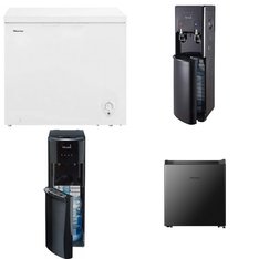 Pallet - 4 Pcs - Freezers, Bar Refrigerators & Water Coolers - Customer Returns - HISENSE, Primo Water, Primo