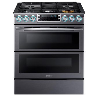Lowes – Pallet – Samsung NX58K9850SG Slide-In Double Oven Electric Range – New (Scratch & Dent)