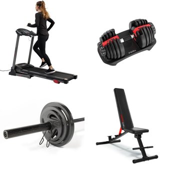 Pallet – 9 Pcs – Exercise & Fitness, Outdoor Sports – Customer Returns – FitRx, CAP, CAP Barbell, Sunny Health & Fitness