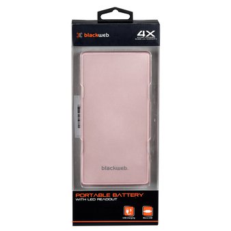 25 Pcs – Blackweb BWA18WI054 Power Bank Portable Battery w/LED Readout 10400 mAh Rose Gold – Like New – Retail Ready