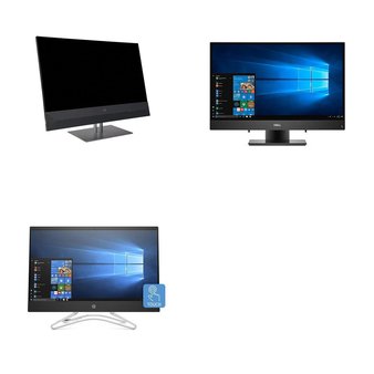 3 Pcs – Desktop & All In One Computers – Refurbished (#grade) – HP, DELL