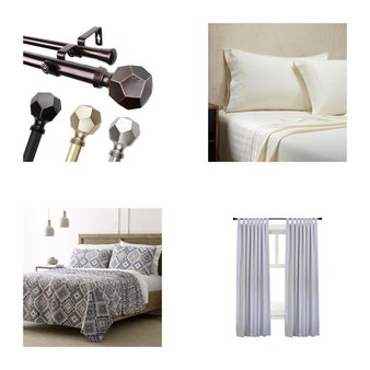 3 Pallets – 354 Pcs – Curtains & Window Coverings, Rugs & Mats, Decor, Sheets, Pillowcases & Bed Skirts – Like New or New Customer Returns – JC Penney