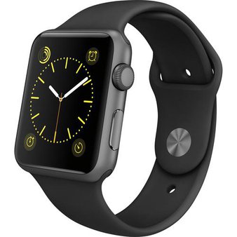 5 Pcs – Refurbished Apple Watch Sport 42mm Space Gray Aluminum Case – Black Sport Band MJ3T2LL/A (GRADE A) – Smartwatches