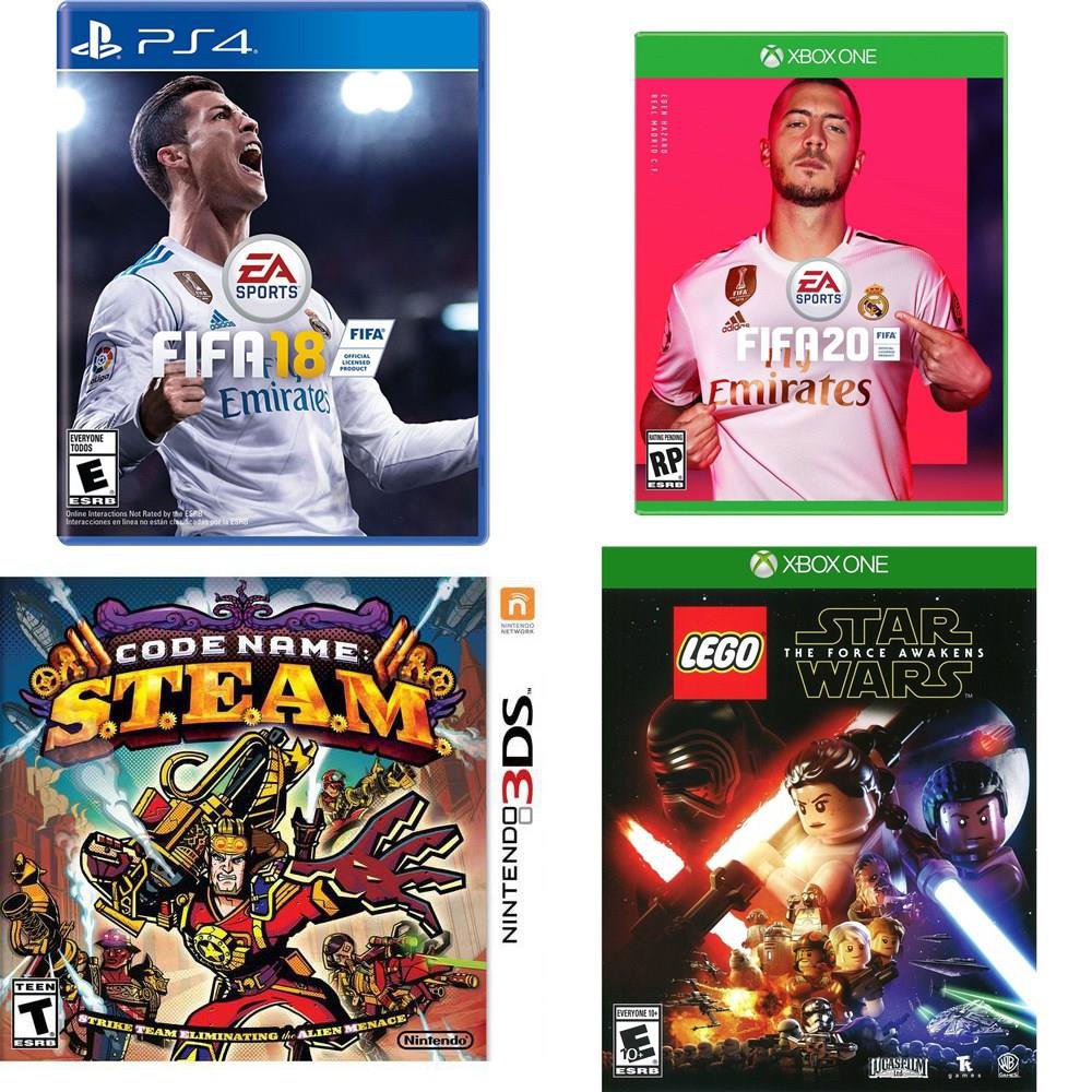 64 Pcs Video Games New Like New Open Box Like New Used New Damaged Box NINTENDO Electronic Arts Warner Brothers Bandai Namco