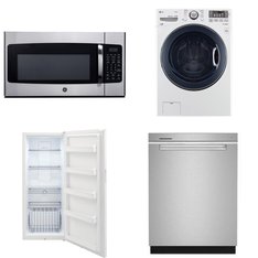 4 Pcs - Microwaves, Freezers - Like New, Open Box Like New - GE, Frigidaire, LG, WHIRLPOOL