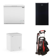 Pallet - 6 Pcs - Refrigerators, Food Processors, Blenders, Mixers & Ice Cream Makers, Bar Refrigerators & Water Coolers, Pressure Washers - Customer Returns - Frigidaire, Primo, Hyper Tough, Galanz