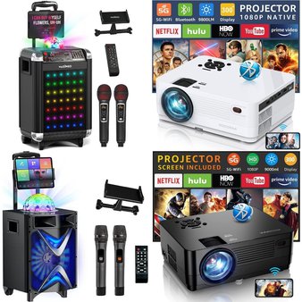 Pallet – 59 Pcs – Projector, Accessories, Monitors, Powered – Customer Returns – Roconia, PrettyCare, AUOSHI, CRUA