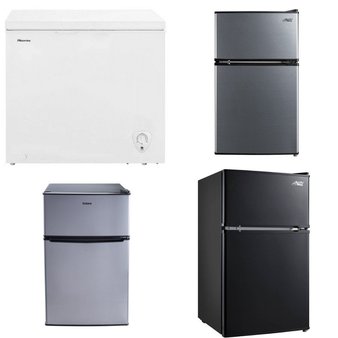 Pallet – 7 Pcs – Bar Refrigerators & Water Coolers, Refrigerators, Freezers – Customer Returns – Galanz, Arctic King, HISENSE