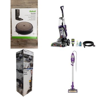 Pallet – 17 Pcs – Vacuums – Damaged / Missing Parts / Tested NOT WORKING – Tineco, Shark, Bissell, Hoover