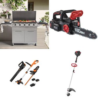 Pallet – 9 Pcs – Trimmers & Edgers, Grills & Outdoor Cooking, Hedge Clippers & Chainsaws – Customer Returns – Hyper Tough, Mm, Hart, Worx