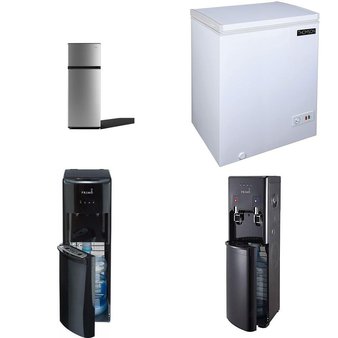 Pallet – 5 Pcs – Bar Refrigerators & Water Coolers, Refrigerators, Freezers – Customer Returns – Primo Water, ELEMENT, Thomson, Primo