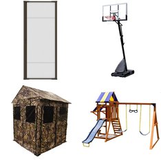 Pallet - 4 Pcs - Hardware, Outdoor Play, Hunting, Outdoor Sports - Customer Returns - Genius Retractable Screens, Sportspower, Extreme Outdoor, Spalding