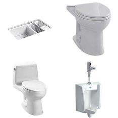Pallet - 21 Pcs - Kitchen & Bath Fixtures, Hardware, Kitchen & Dining, Books - Customer Returns - Kohler, Toto, Niagara Conservation, ELKAY
