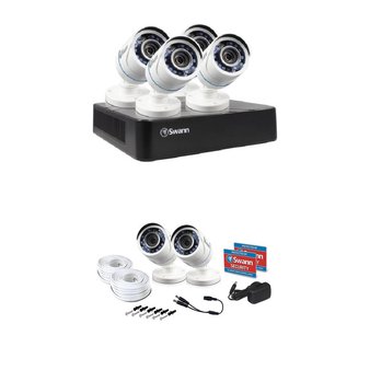 11 Pcs – Swann Security Cameras & Surveillance Systems – Refurbished (GRADE A, GRADE B) – Models: SWPRO-hdcamwh2, SWDVK-HDHOMK84-US