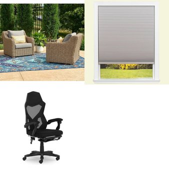 Pallet – 4 Pcs – Office, Hardware, Patio – Customer Returns – Gamer Gear, Shades Unlimited, Inc. dba Redi Shade, Inc, Better Homes & Gardens