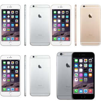 9 Pcs – Apple iPhone 6 – Refurbished (GRADE A – Unlocked – White Box) – Models: NG4N2LL/A, MG482LL/A, MGD42LL/A, MGA92LL/A
