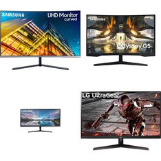 Pallet - 28 Pcs - Monitors - Damaged / Missing Parts / Tested NOT WORKING - Samsung, LG