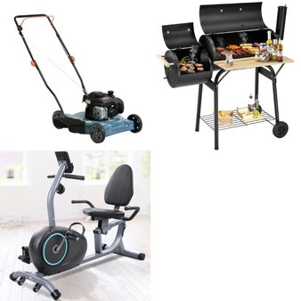 Pallet – 3 Pcs – Grills & Outdoor Cooking, Exercise & Fitness, Mowers – Customer Returns – SEGMART, MARNUR, SENIX