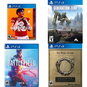 90 Pcs – Sony Video Games – New, Used, Like New, Open Box Like New – Madden NFL 20 (PS4), Battlefield V Deluxe Edition (PlayStation 4), Generation Zero (PS4), The Elder Scrolls Online: Gold Edition (PS4)