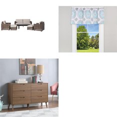 2 Pallets - 13 Pcs - Bedroom, Curtains & Window Coverings, Patio - Overstock - Mainstays