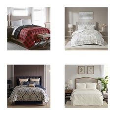 CLEARANCE! 3 Pallets - 431 Pcs - Rugs & Mats, Curtains & Window Coverings, Bedding Sets, Blankets, Throws & Quilts - Mixed Conditions - Unmanifested Home, Window, and Rugs, Madison Park, Fieldcrest, Unmanifested Bedding