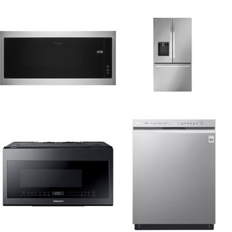 4 Pcs – Microwaves, Ovens / Ranges – New – LG, WHIRLPOOL, Samsung