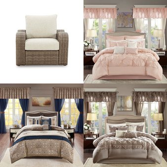 6 Pallets – 281 Pcs – Rugs & Mats, Curtains & Window Coverings, Bedding Sets, Blankets, Throws & Quilts – Mixed Conditions – Unmanifested Home, Window, and Rugs, Unmanifested Bedding, Madison Park, Regal Home Collections, Inc.