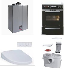 Pallet - 18 Pcs - Kitchen & Bath Fixtures, Fans, Hardware, Lighting & Light Fixtures - Customer Returns - Panasonic, TOTO USA, Signature Hardware, Saniflo