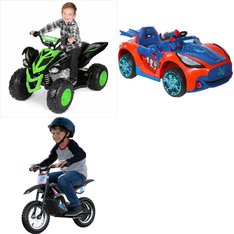 Pallet - 4 Pcs - Vehicles - Customer Returns - Spider-Man, Razor, YAMAHA