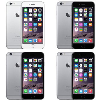 5 Pcs – Apple iPhone 6 – Refurbished (GRADE C – Unlocked) – Models: 3A021LL/A, MG5X2LL/A, MG632LL/A, MG5W2LL/A