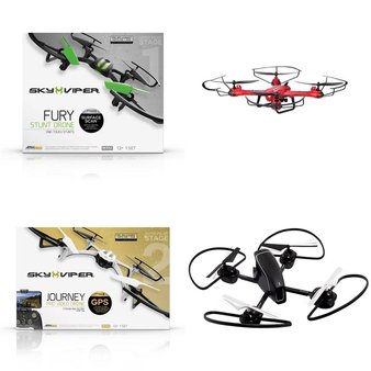 Pallet – 46 Pcs – Drones & Quadcopters – Tested NOT WORKING – Sky Viper, Propel, Skyrocket, SHARPER IMAGE