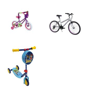Pallet – 3 Pcs – Bicycles & Biking Accessories – Customer Returns – Evolution, Paw Patrol, Road Racer
