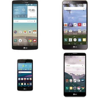 35 Pcs – LG Smartphones – Tested Not Working – Models: LG-K371, LG-VS880PP, LGL61AL, STLGL51AGP4P