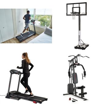 6 Pallets – 45 Pcs – Outdoor Sports, Exercise & Fitness, Massagers & Spa, Golf – Customer Returns – Spalding, Sunny Health & Fitness, EastPoint Sports, CAP Barbell