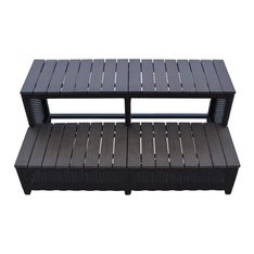 Pallet - Canadian Spa Company KF-10078 90in Wicker Spa Step - Untested Customer Returns