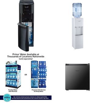 Pallet – 11 Pcs – Freezers, Bar Refrigerators & Water Coolers – Customer Returns – HISENSE, Primo Water, Primo International