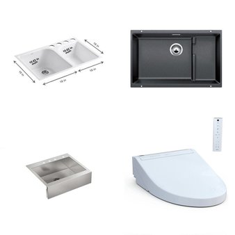 Pallet – 16 Pcs – Kitchen & Bath Fixtures, Hardware, Bath – Customer Returns – Kohler, Toto, Blanco, ELKAY