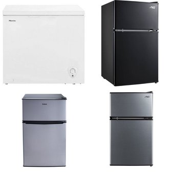 Pallet – 7 Pcs – Freezers, Refrigerators, Bar Refrigerators & Water Coolers – Customer Returns – Arctic King, Galanz, HISENSE