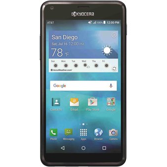 13 Pcs – Kyocera C6742A-BLK (6407A) AT&T Hydro Shore GoPhone Smartphone-Black – Refurbished (GRADE C – Activated)