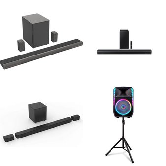 Pallet – 12 Pcs – Speakers, Portable Speakers – Customer Returns – VIZIO, Onn, Monster, Samsung