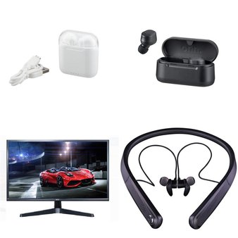Pallet – 102 Pcs – In Ear Headphones, Monitors, Lamps, Parts & Accessories – Customer Returns – Onn, Blackweb, onn., Sony