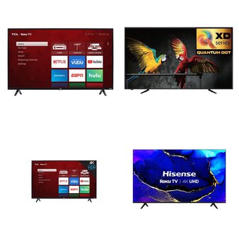 11 Pcs – LED/LCD TVs – Refurbished (GRADE A) – TCL, Samsung, HISENSE, PROSCAN
