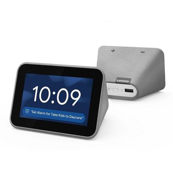 25 Pcs – Lenovo ZA4R0002US Smart Clock with the Google Assistant Gray – Refurbished (GRADE A, GRADE B)