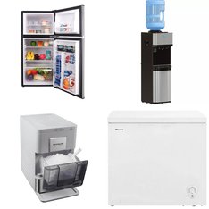 6 Pallets - 25 Pcs - Freezers, Bar Refrigerators & Water Coolers, Humidifiers / De-Humidifiers, Refrigerators - Customer Returns - HISENSE, Galanz, HoMedics, Thomson