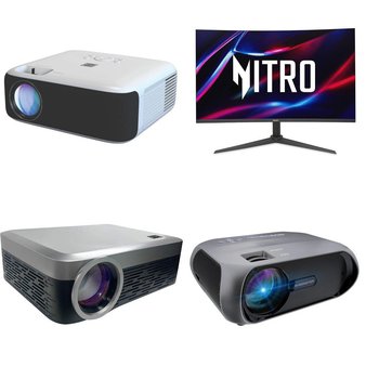 1 Pallet – 38 Pcs – Projector – Open Box Customer Returns – RCA, Monster, onn., Asus