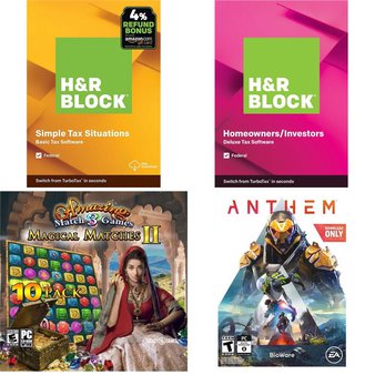 48 Pcs – Computer Software, Games – New – H&R Block, Legacy Interactive, Electronic Arts, Big Fish Games